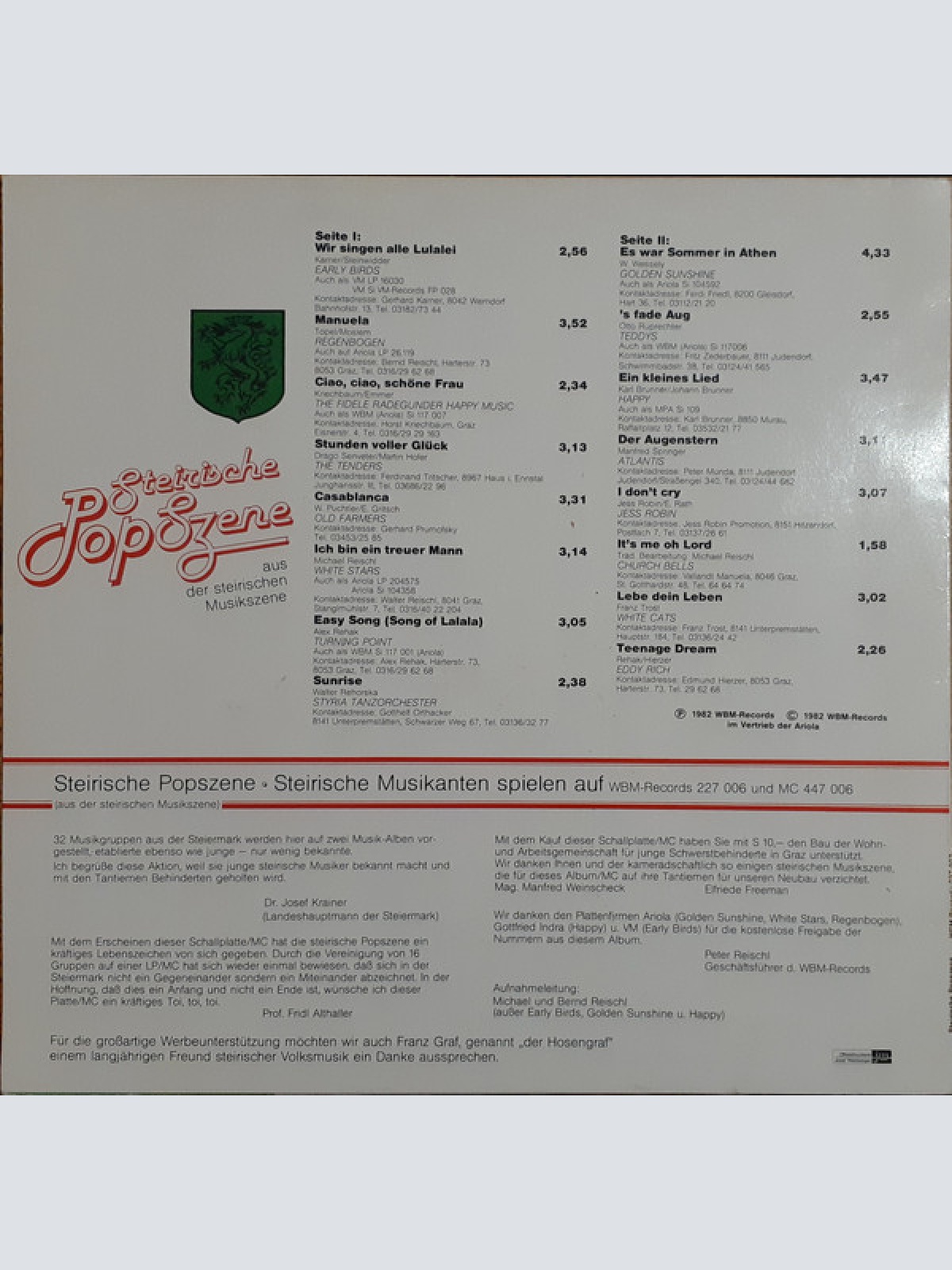 Vinyl / Various - Steirische Popszene (Steirische Musikszene)