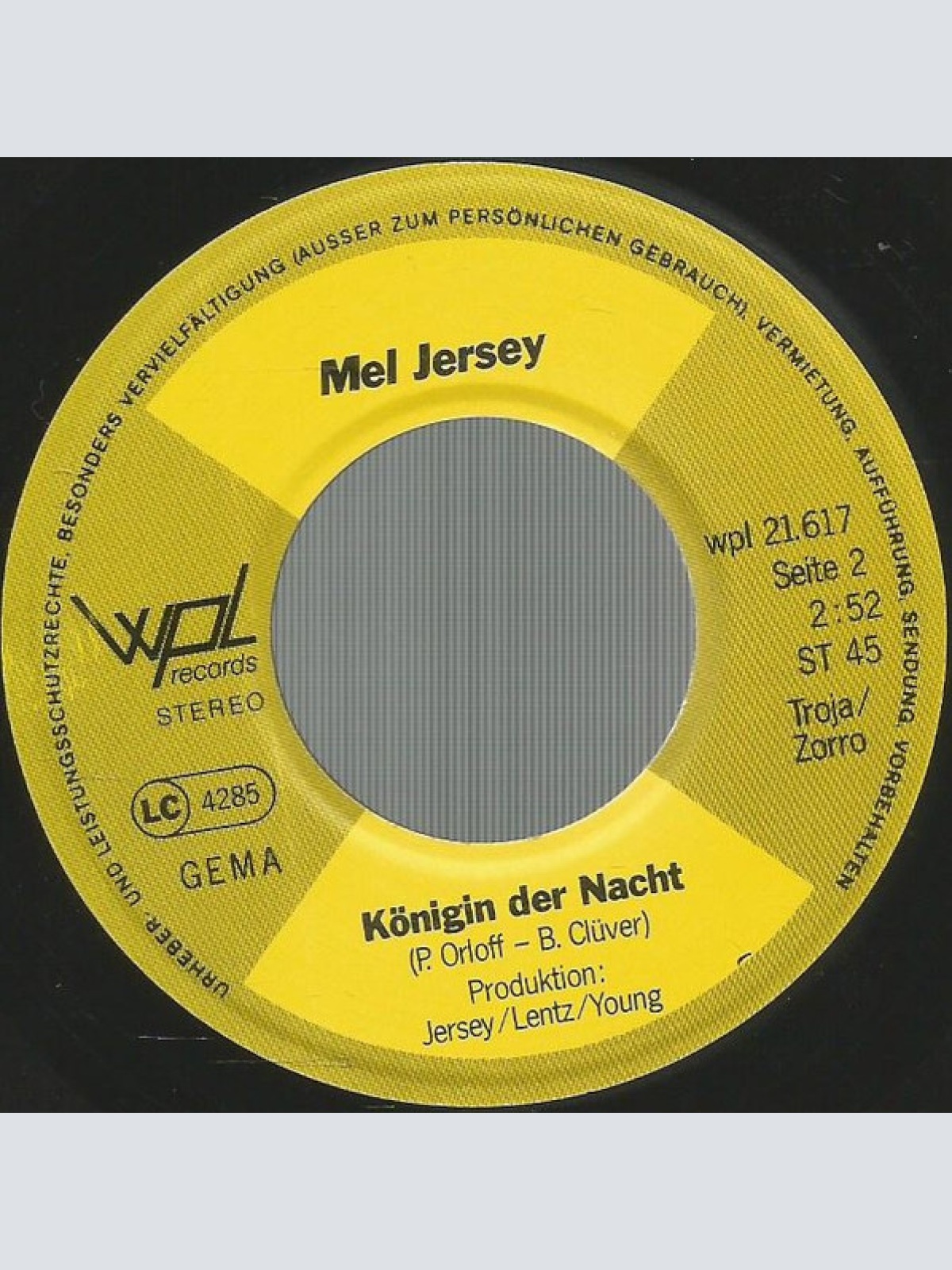 Vinyl / Mel Jersey - Schenk Mir Eine Nacht