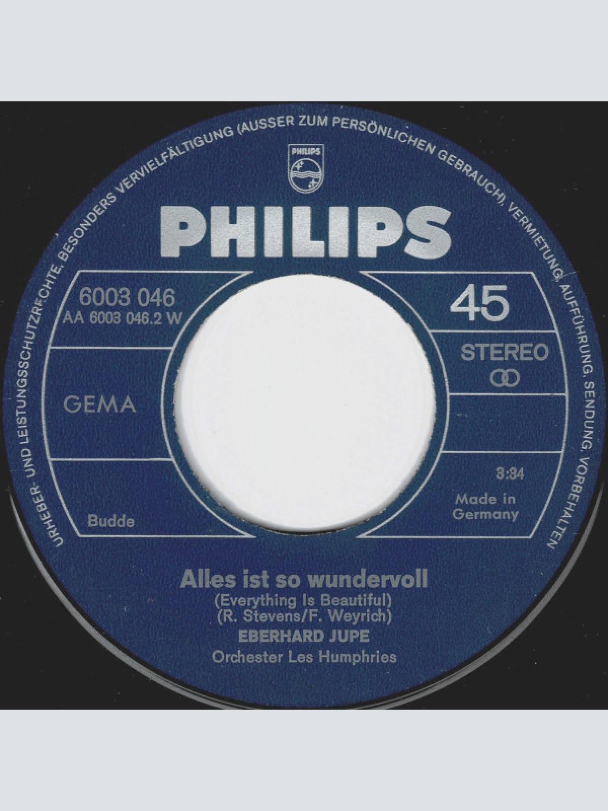 Vinyl / Eberhard Jupe - My Baby Loves Lovin'