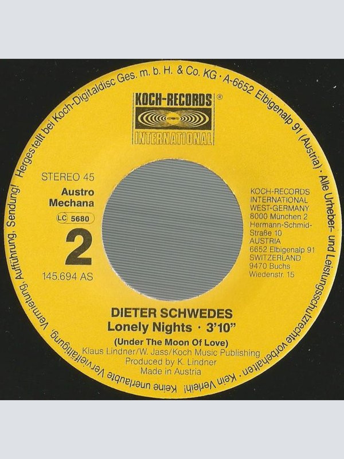 Vinyl / Dieter Schwedes - I Remember All The Days