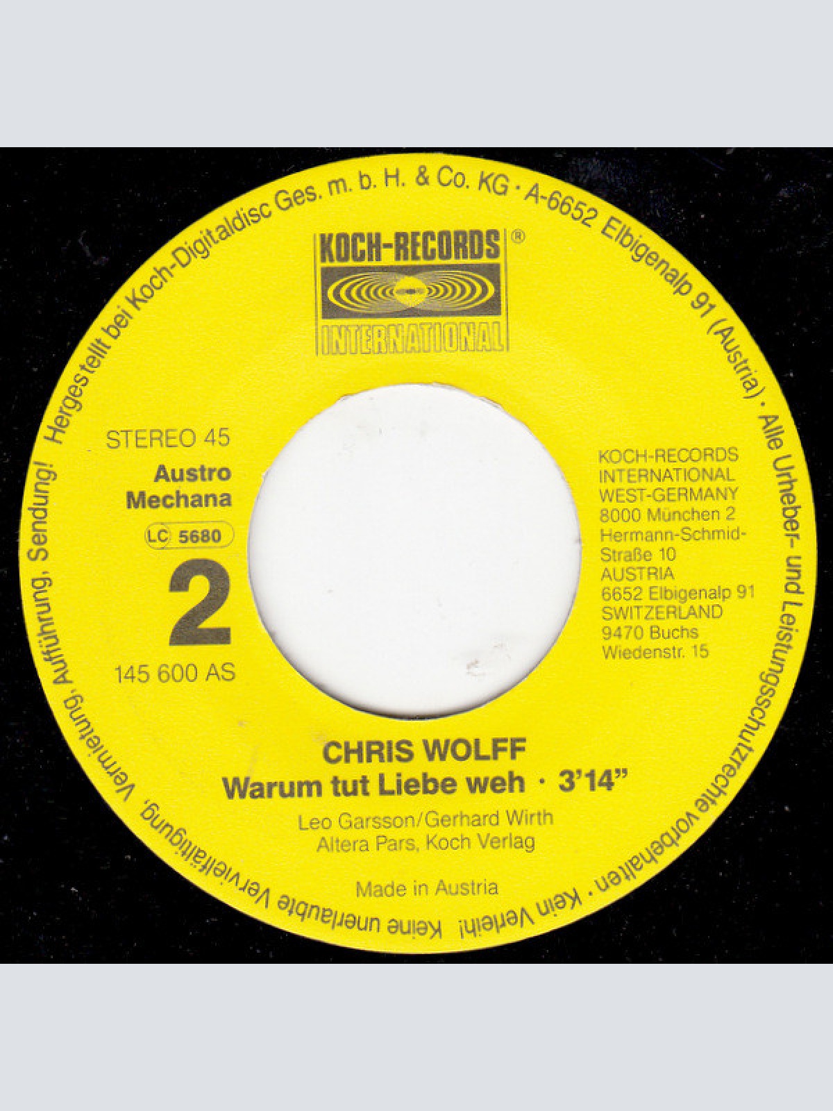 Vinyl / Chris Wolff - Ay, Ay, Ay (Grüße Aus Mexico)