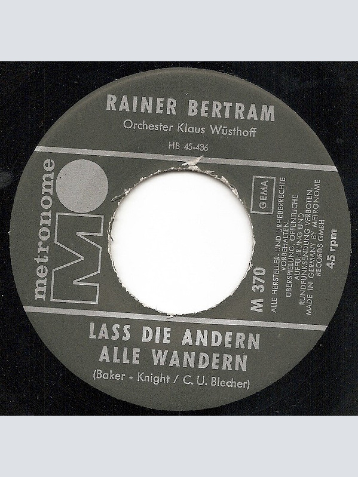 Vinyl / Rainer Bertram - Lass Die Andern Alle Wandern
