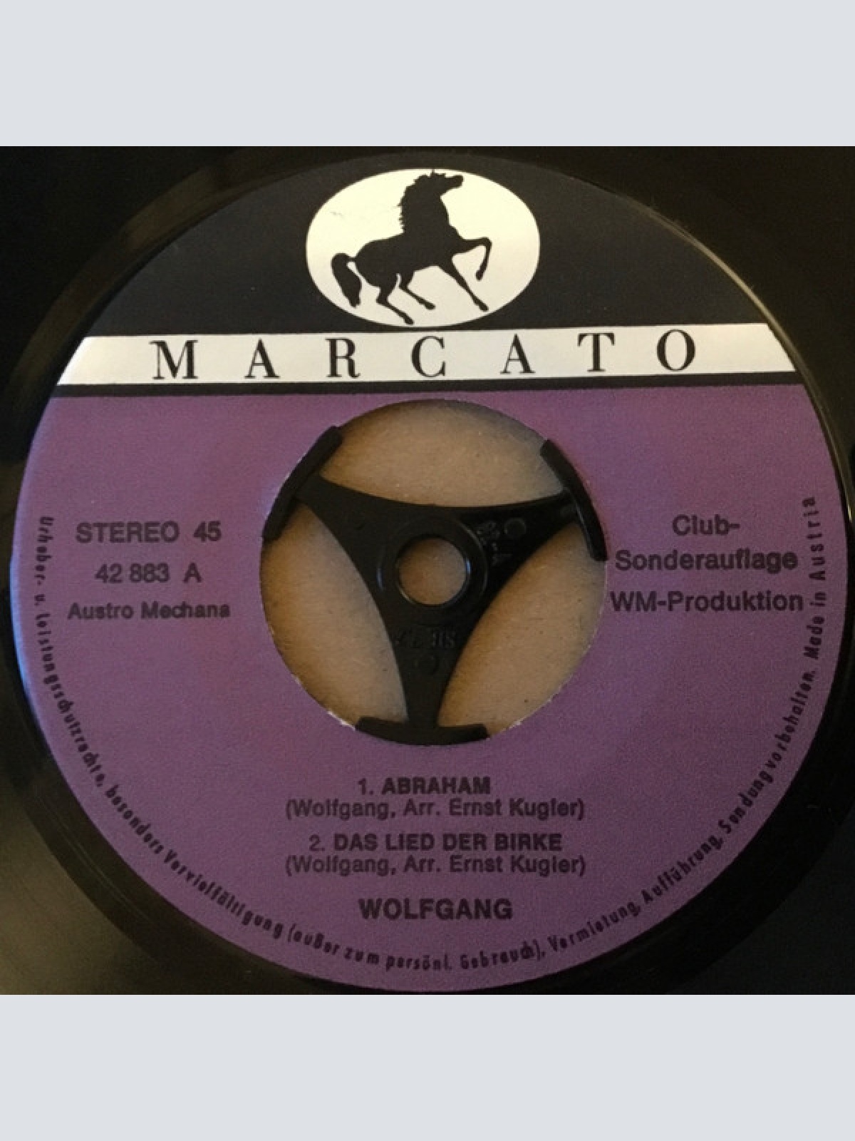 Vinyl / Wolfgang* - Lied Von Der Birke / Abraham