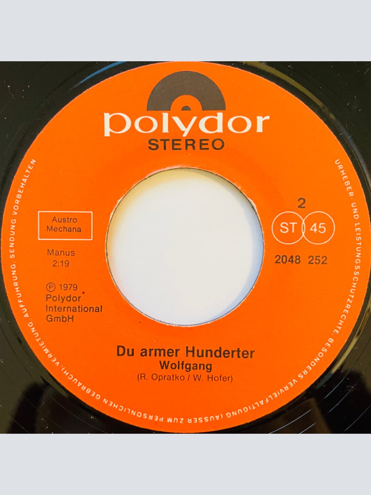 Vinyl / Wolfgang Hofer - Das Sind Halt Noch Menschen