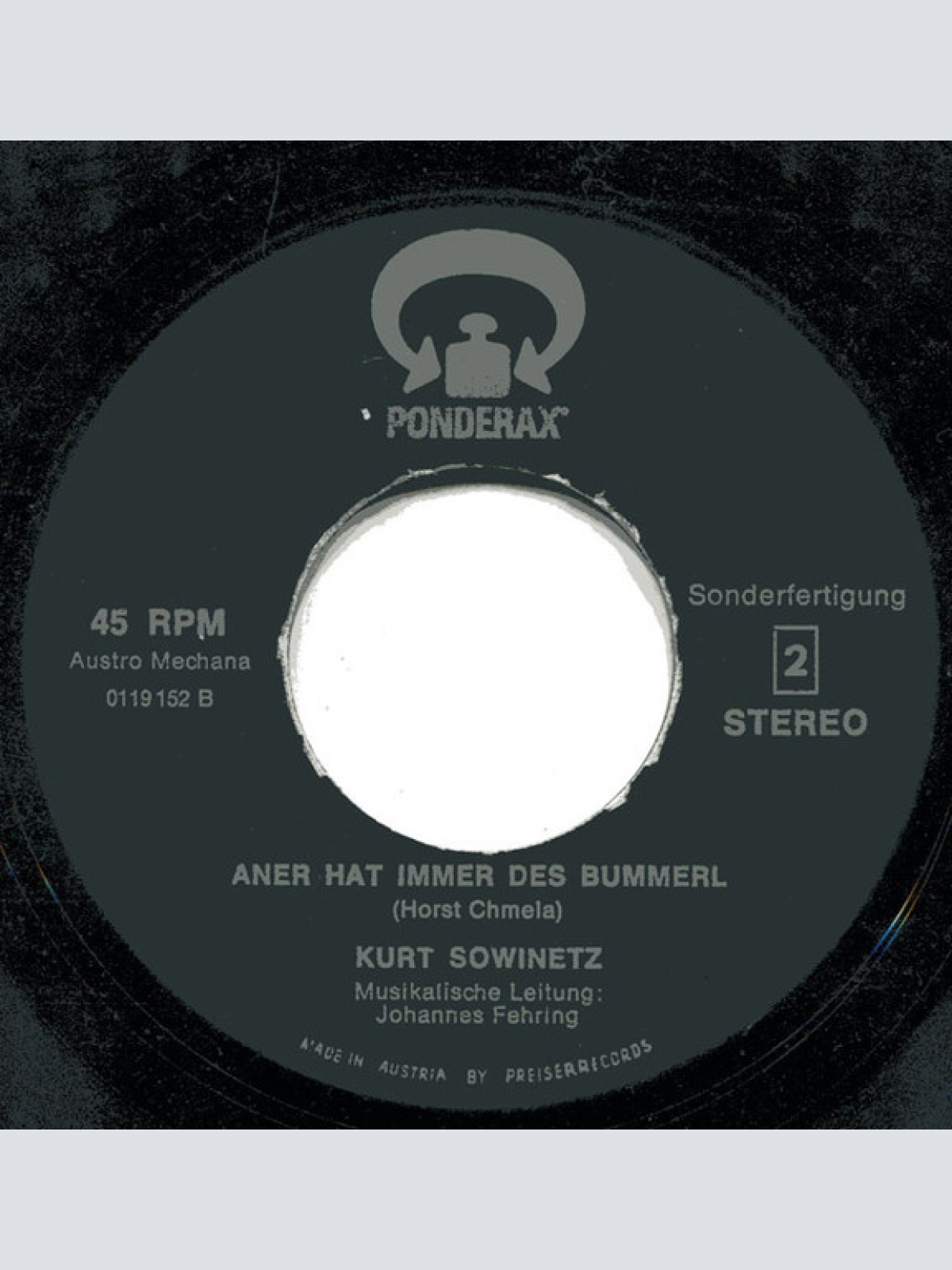 Vinyl / Kurt Sowinetz - I Wer Blad / Aner Hat Immer Des Bummerl