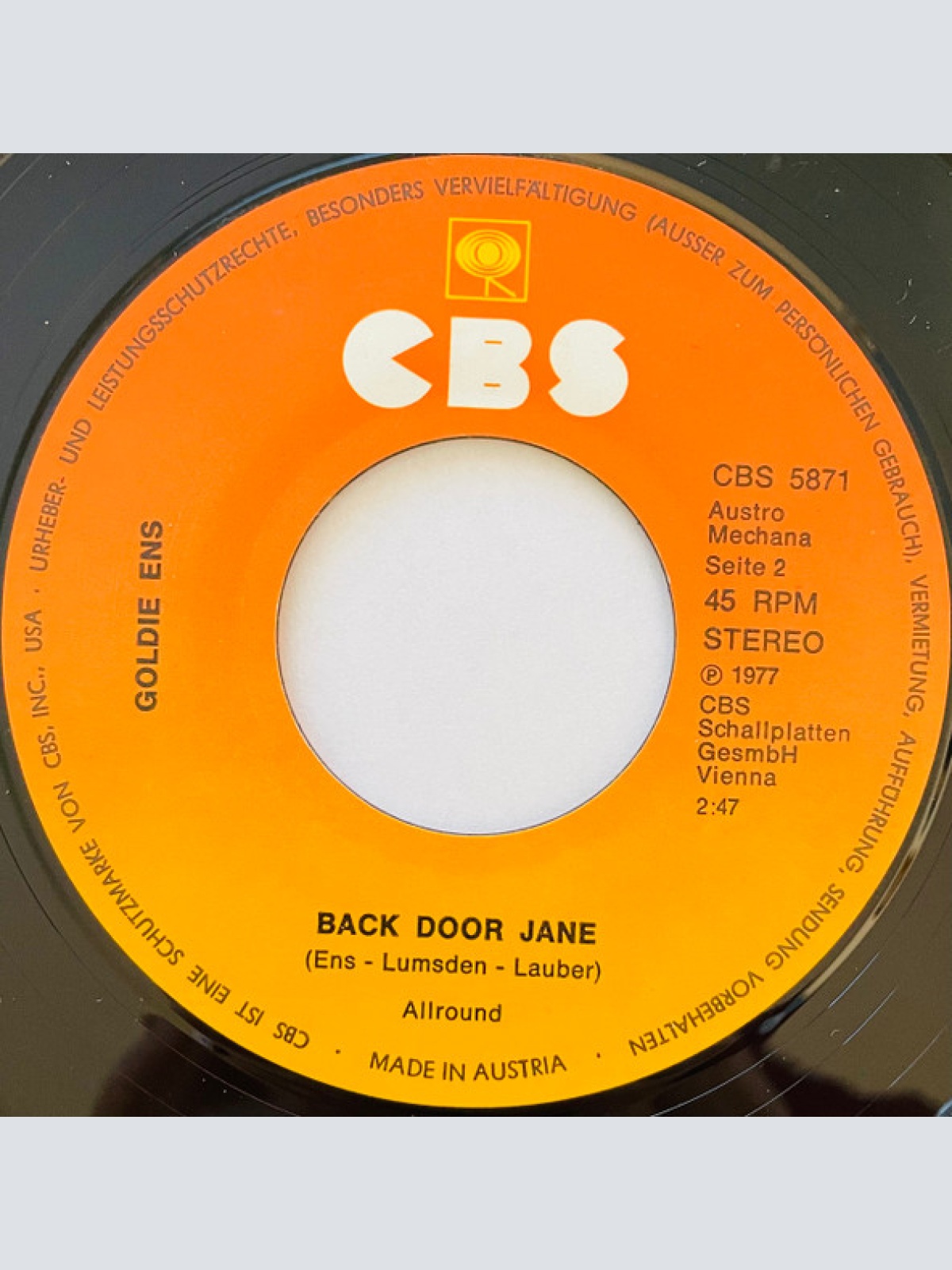 Vinyl / Goldie Ens - Hang On To Me