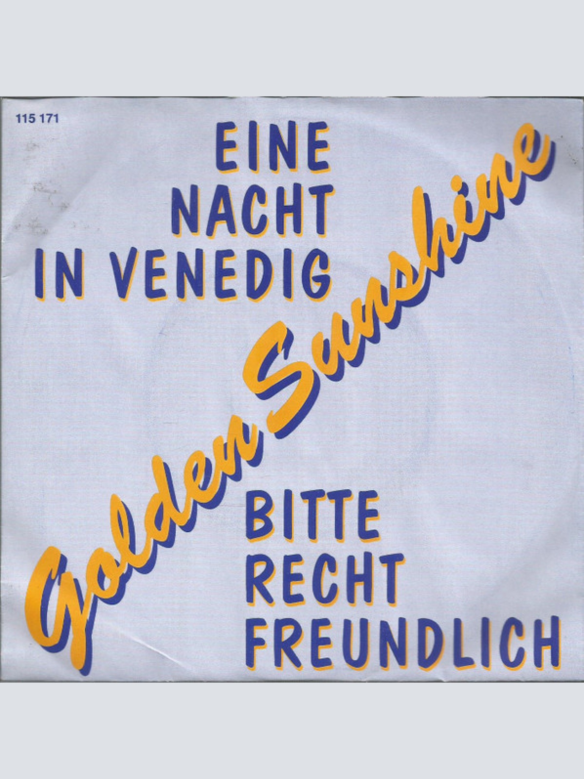 Vinyl / Golden Sunshine - Eine Nacht In Venedig / Bitte Recht Freundlich