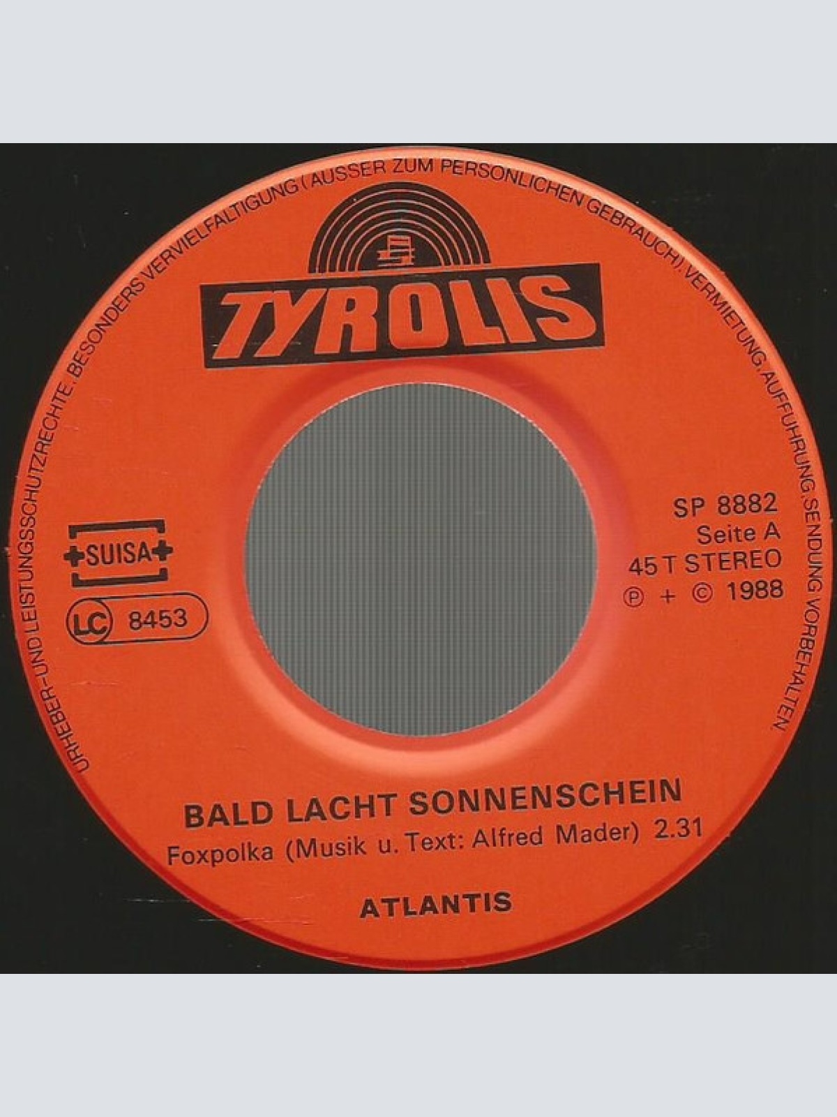 Vinyl / Atlantis (20) - Bald Lacht Sonnenschein