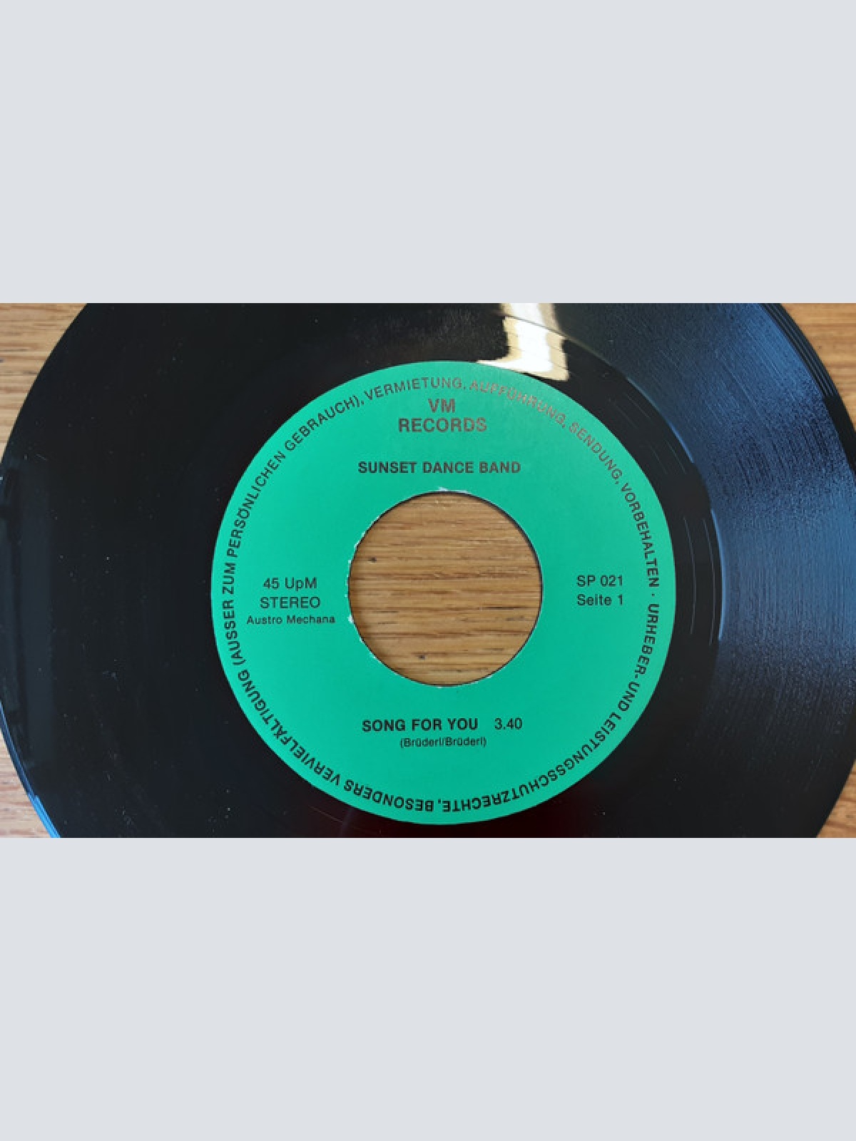 Vinyl / Sunset Dance Band - Song For You