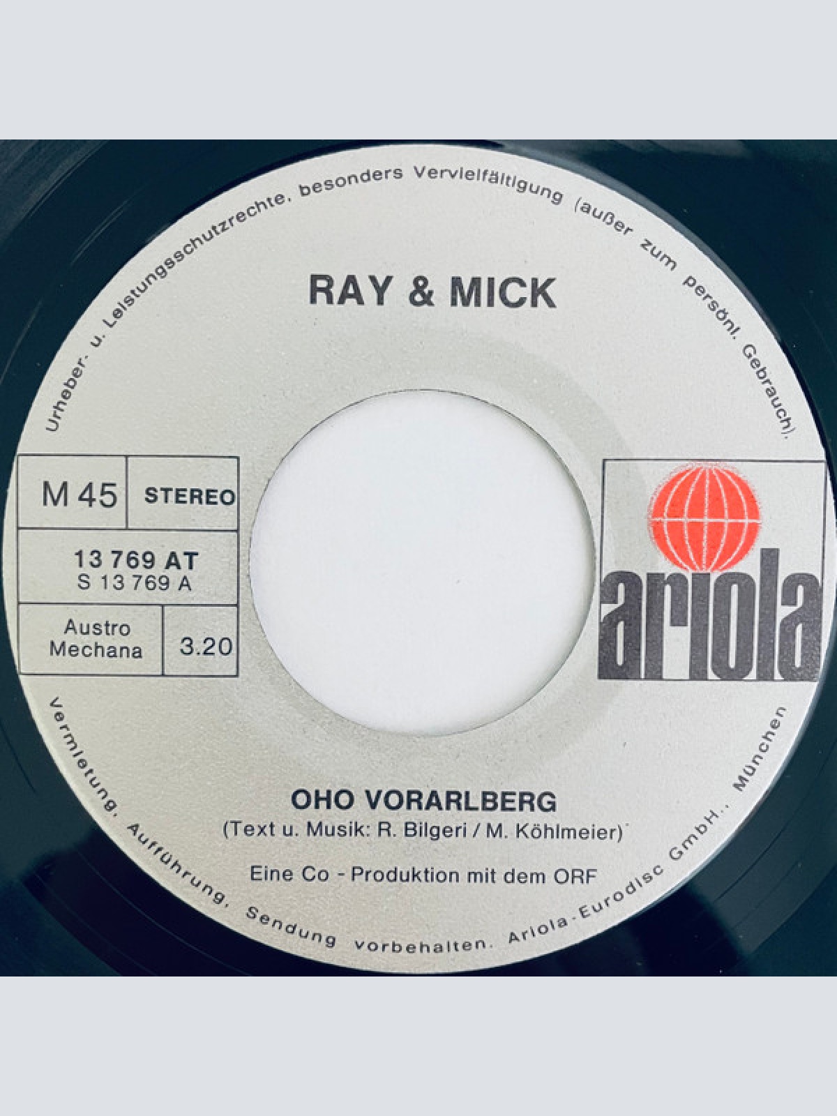 Vinyl / Ray & Mick - Oho Vorarlberg