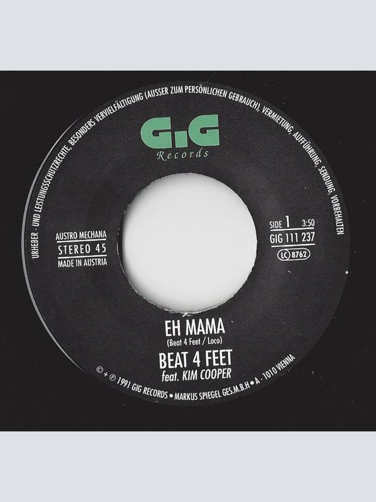 Vinyl / Beat 4 Feet Feat. Kim Cooper - Eh Mama