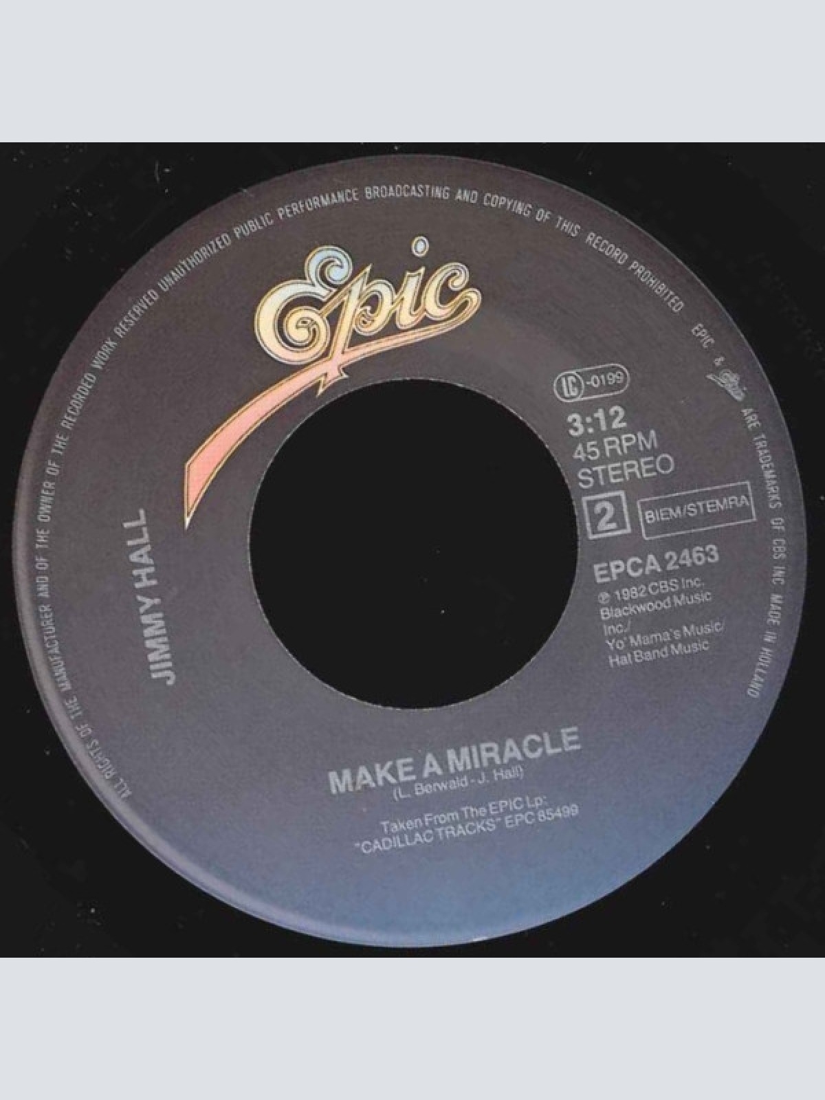 Vinyl / Jimmy Hall - Hold On To My Love