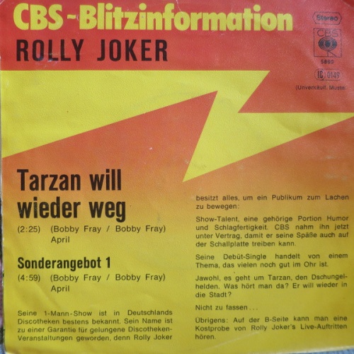 Vinyl / Rolly Joker - Tarzan Will Wieder Weg
