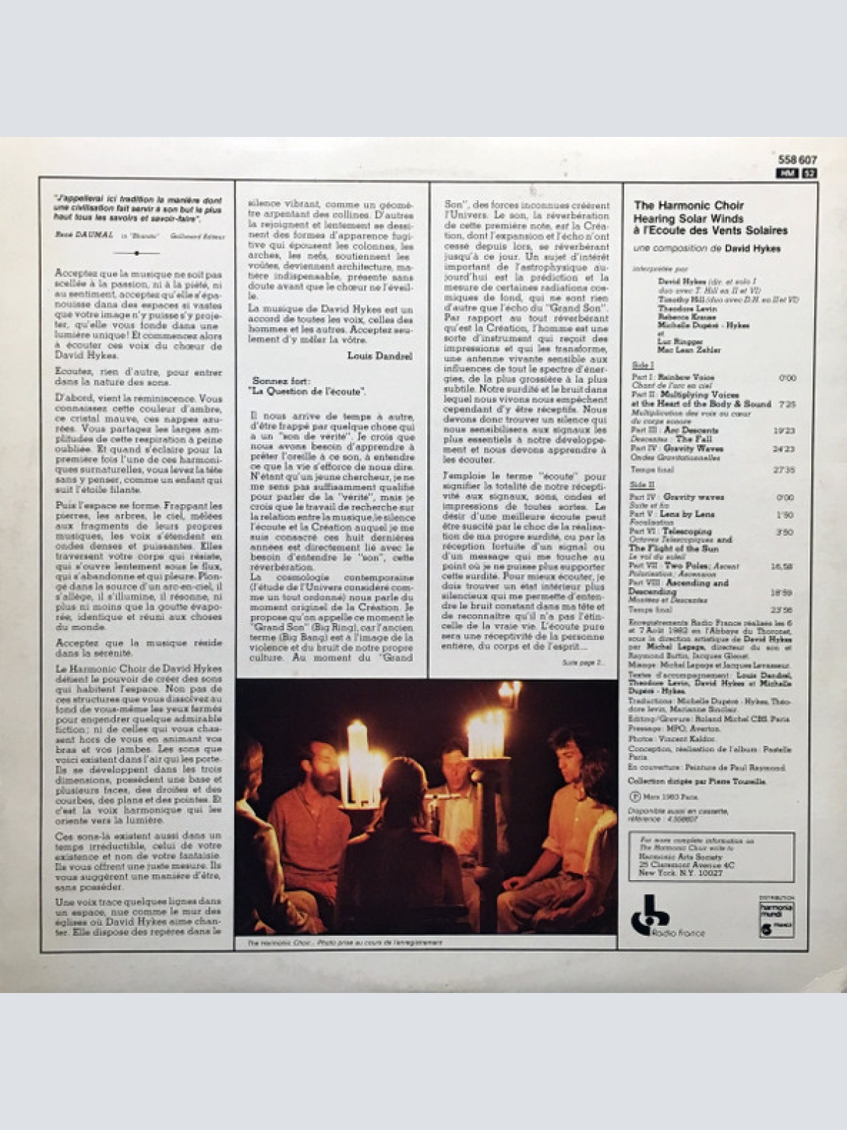 Vinyl / The Harmonic Choir / David Hykes - Hearing Solar Winds = À L'Ecoute Des Vents Solaires