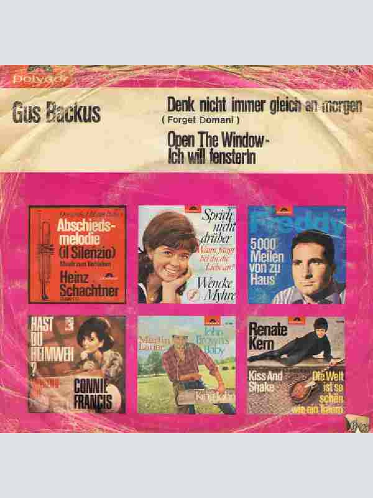 Vinyl / Gus Backus - Denk Nicht Immer Gleich An Morgen