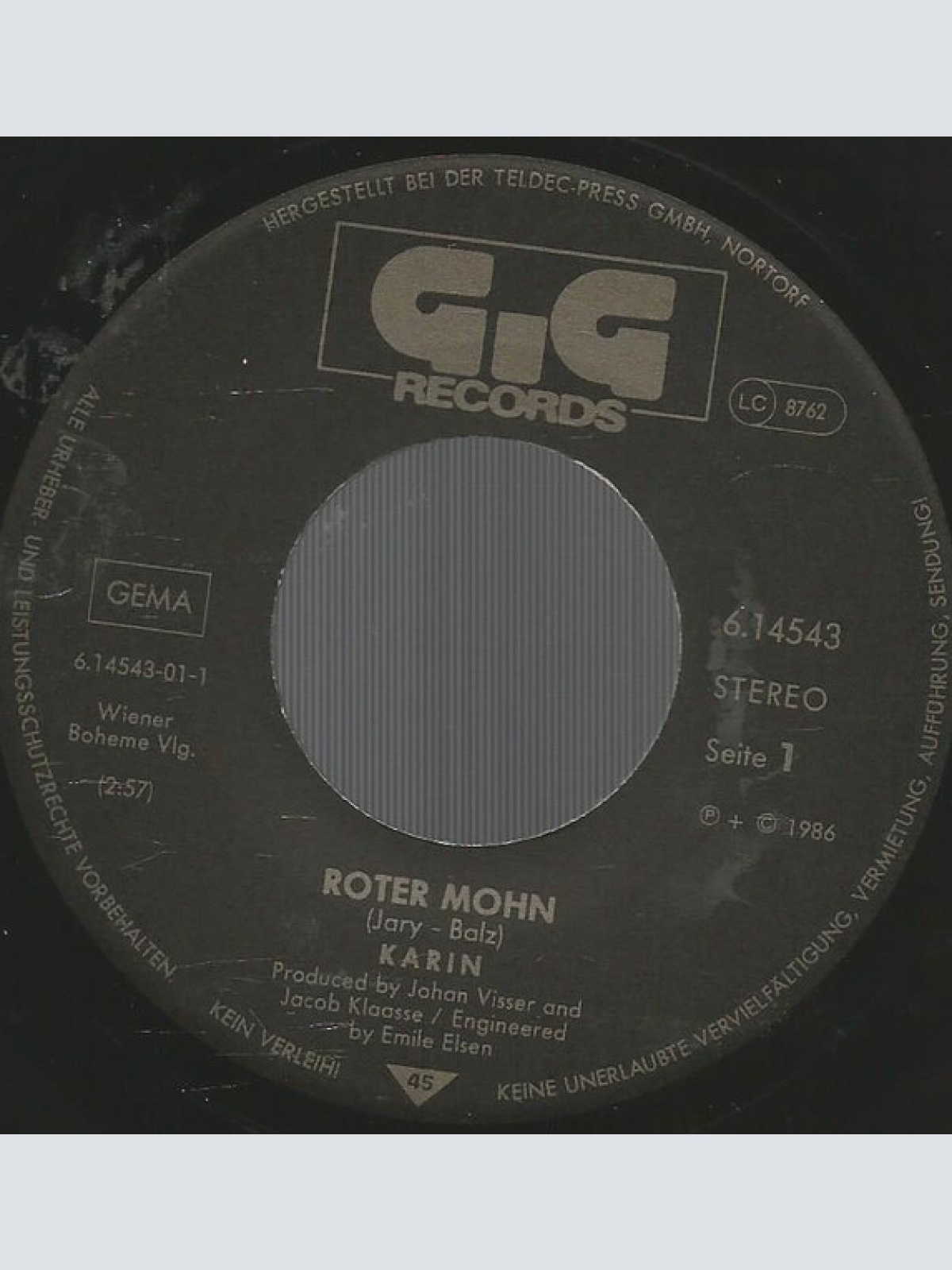 Vinyl / Karin* - Roter Mohn