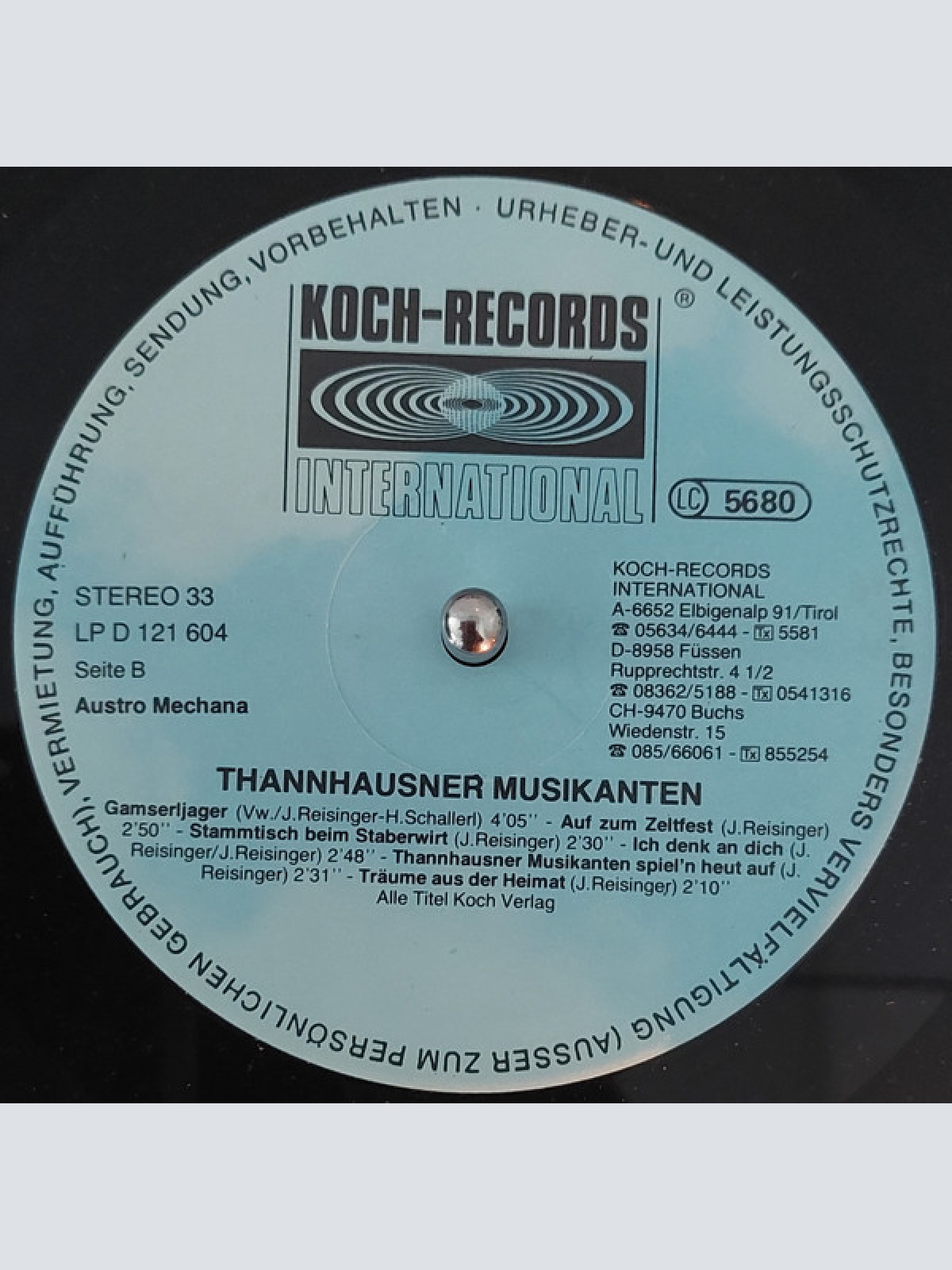 Vinyl / Thannhausner Musikanten - Wir Ziehen In Die Welt Hinaus