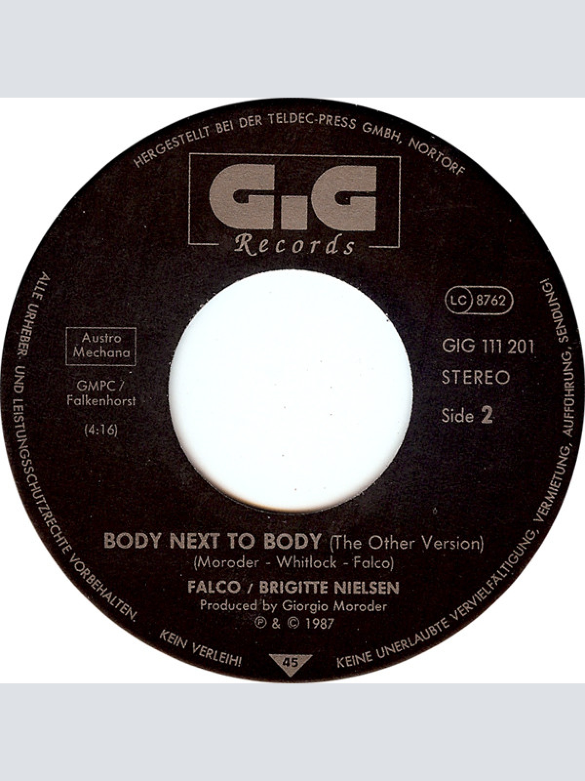 Vinyl / Falco Meets Brigitte Nielsen - Body Next To Body