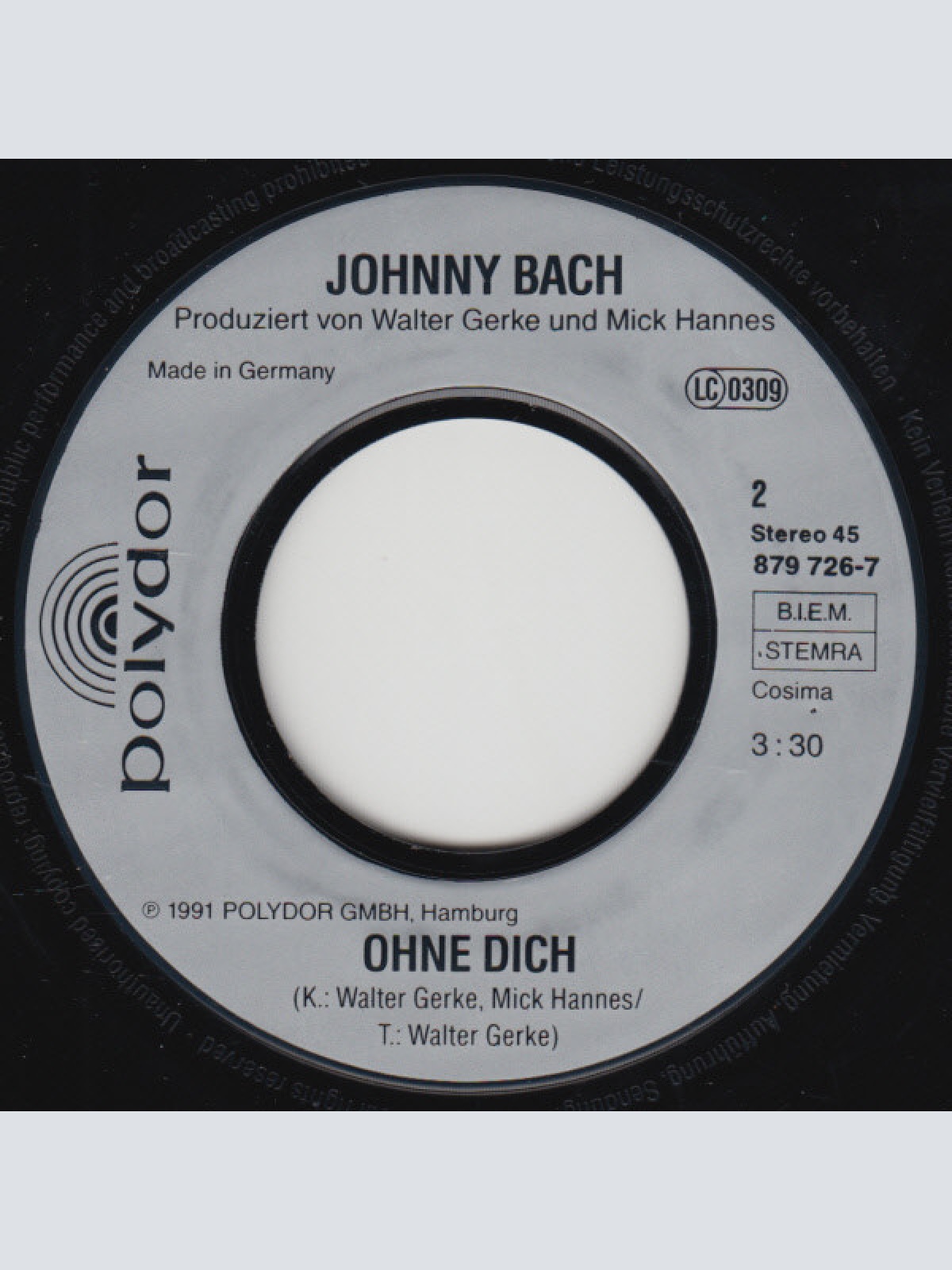 Vinyl / Johnny Bach - Gänsehaut