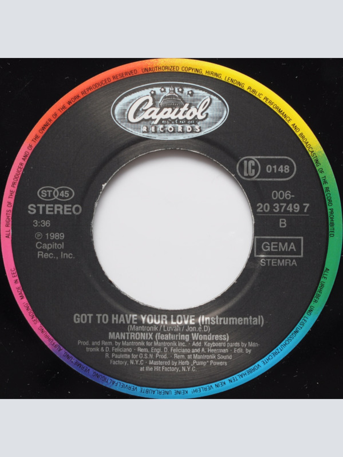 Vinyl / Mantronix - Got To Have Your Love