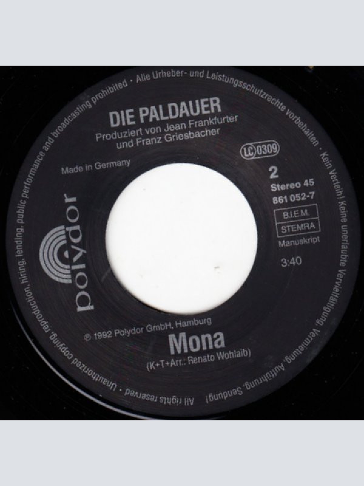 Vinyl / Die Paldauer - Das Lächeln Einer Sommernacht