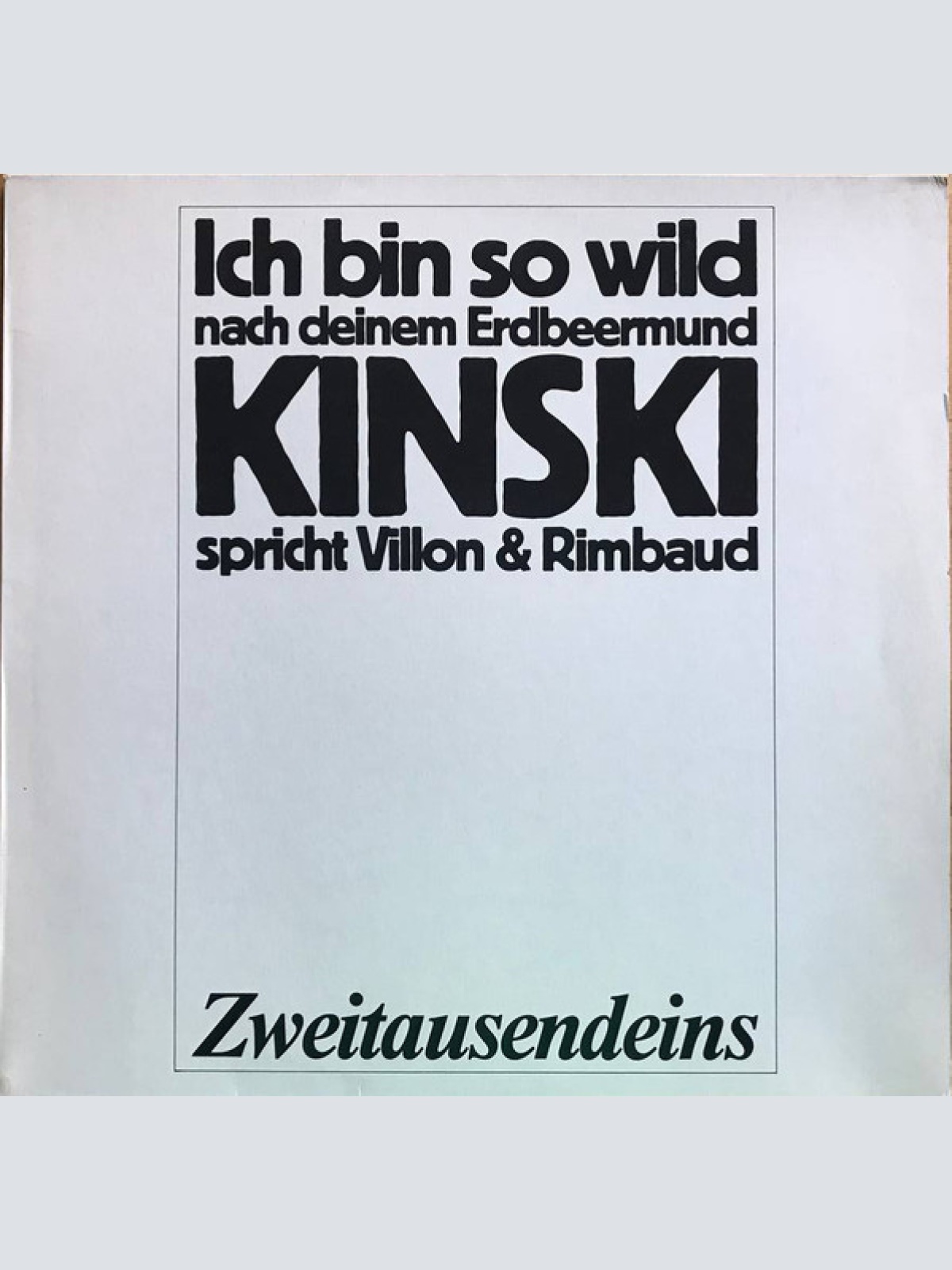 Vinyl / Klaus Kinski - Kinski Spricht Villon Und Rimbaud 1