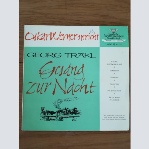 Vinyl / Oskar Werner - Oskar Werner Spricht Gedichte Von Georg Trakl