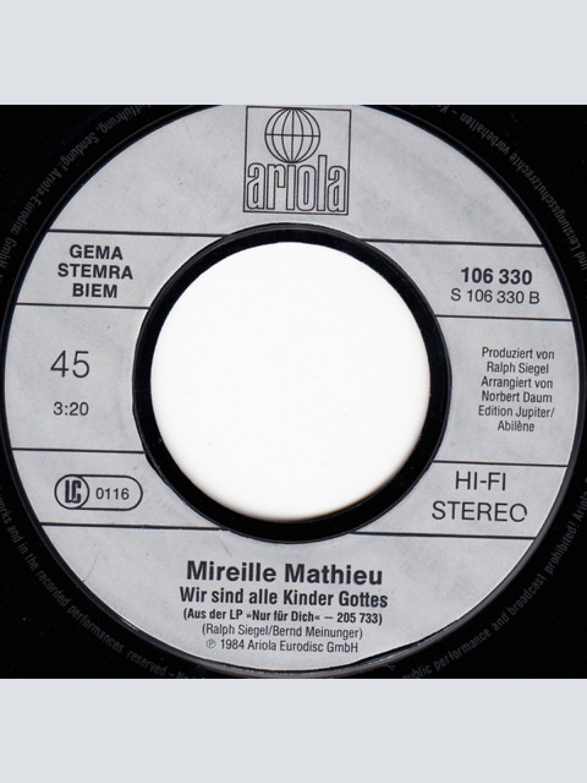 Vinyl / Mireille Mathieu - Mon Amour (In Den Armen Deiner Zärtlichkeit)