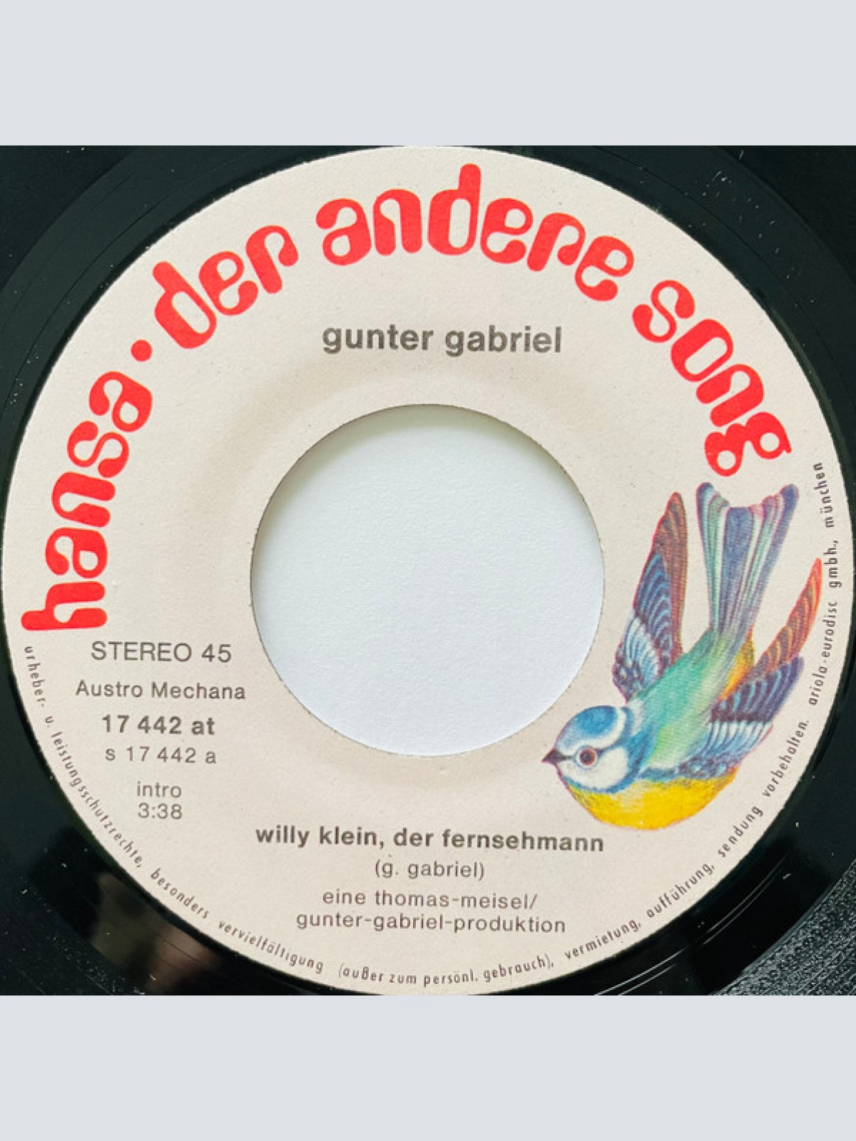 Vinyl / Gunter Gabriel - Willy Klein, Der Fernsehmann