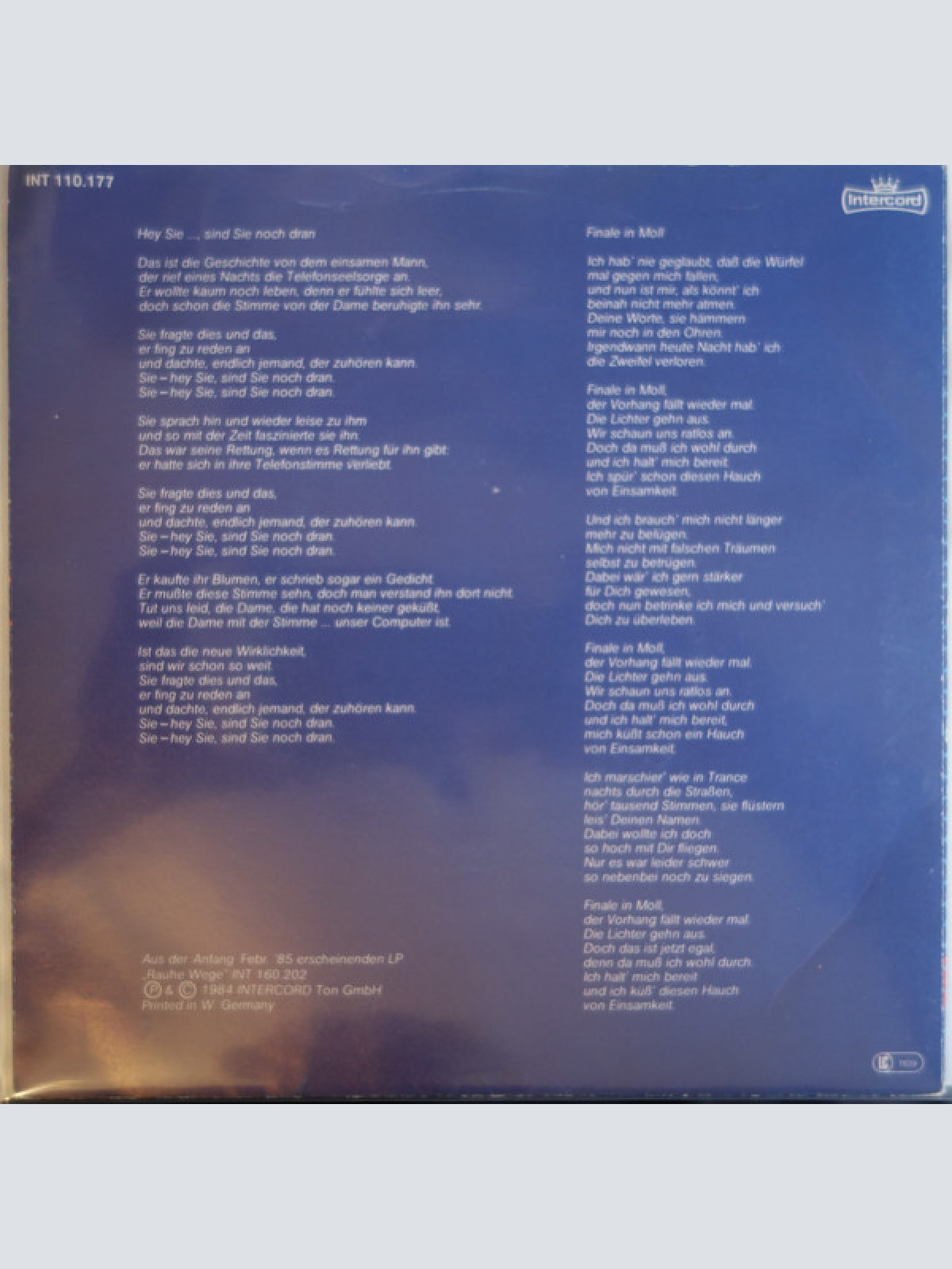 Vinyl / Wolfgang Petry - Hey Sie, Sind Sie Noch Dran