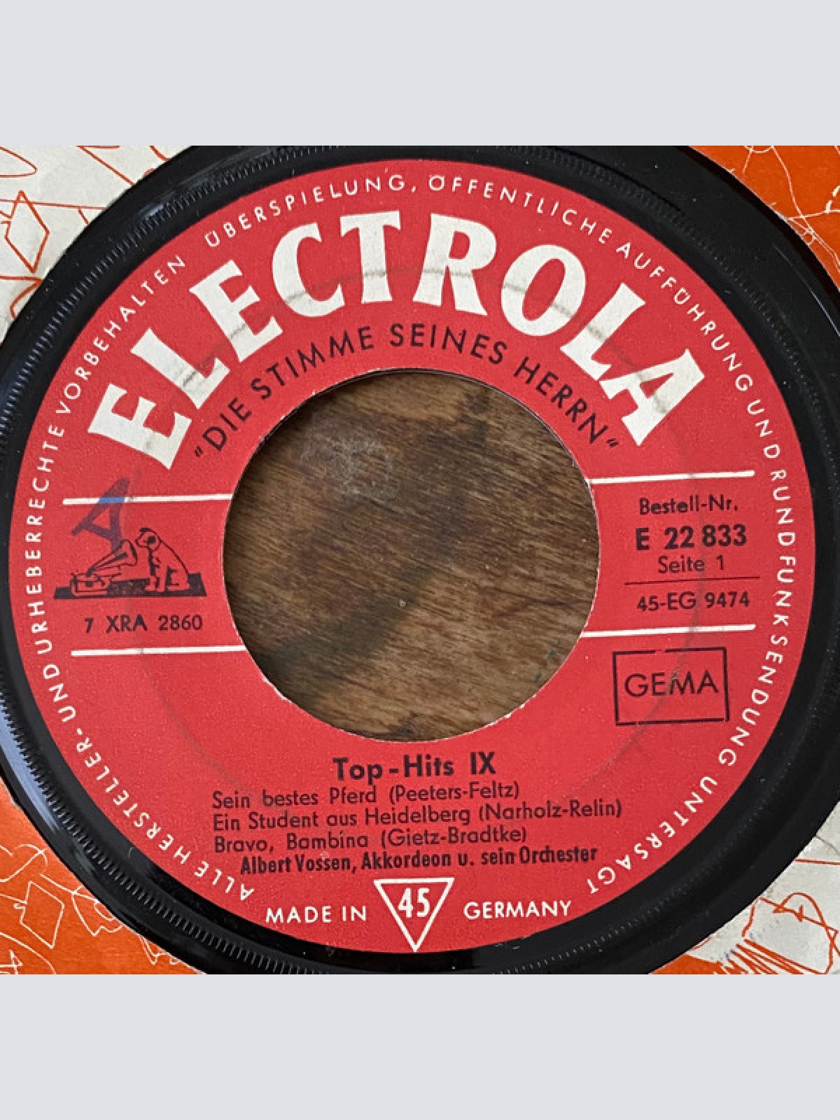 Vinyl / Albert Vossen, Akkordeon Und Sein Orchester* - Top-Hits 9