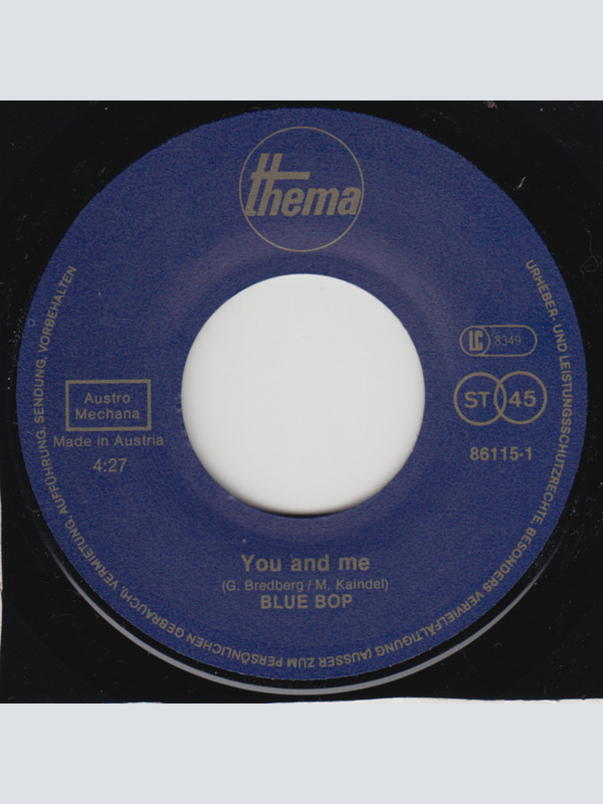 Vinyl / Blue Bop (2) - My Life / You And Me