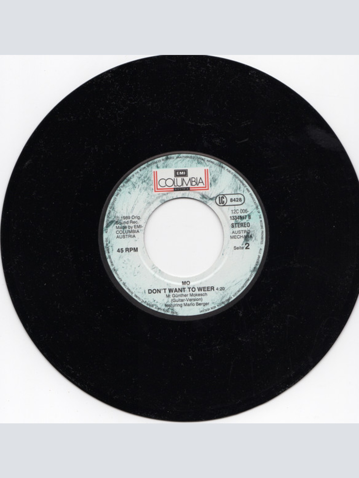 Vinyl / Mo & The Gangsters In Love - Don't  Want To Weep