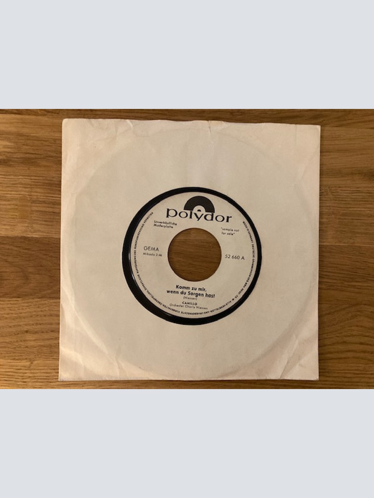 Vinyl / Camillo Felgen - Komm Zu Mir, Wenn Du Sorgen Hast