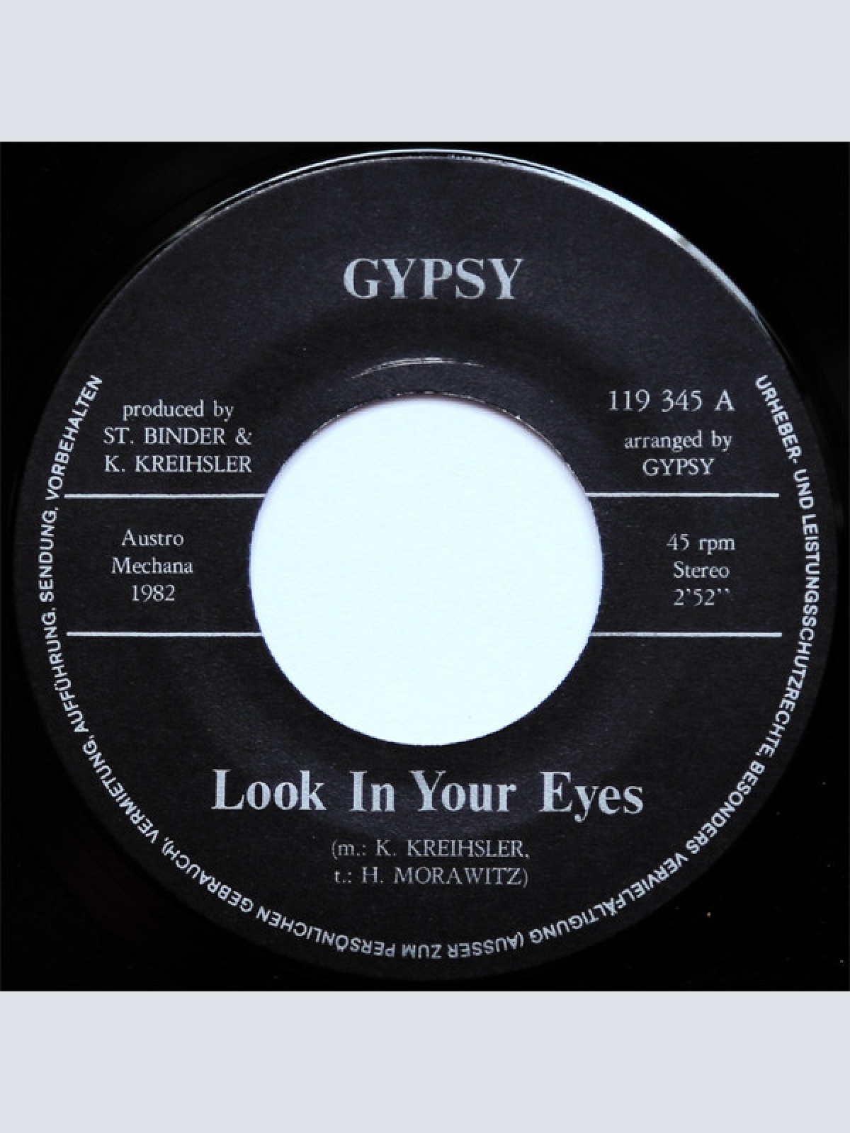 Vinyl / Gypsy (31) featuring Anzo - Look In Your Eyes / Feel The Force