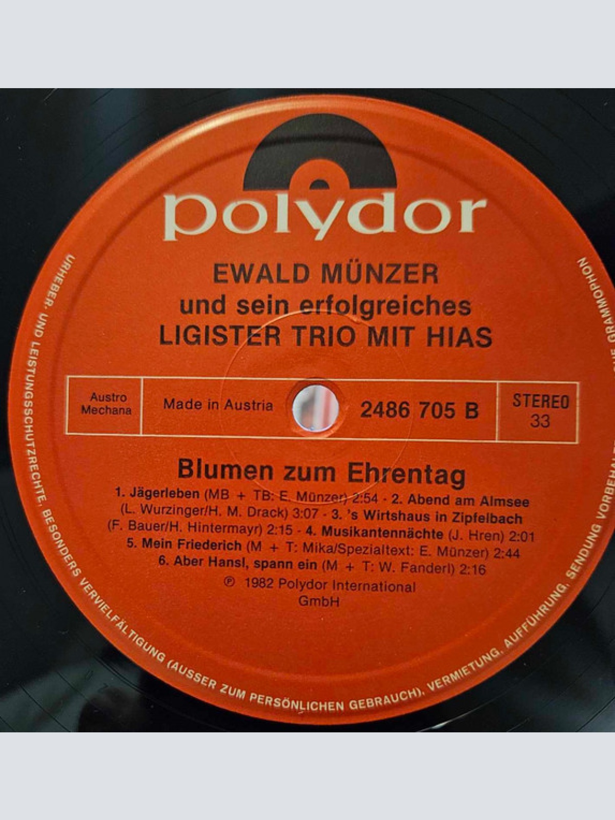 Vinyl / Ewald Münzer und sein erfolgreiches Ligister Trio* mit Resi* und Hias - Blumen zum Ehrentag