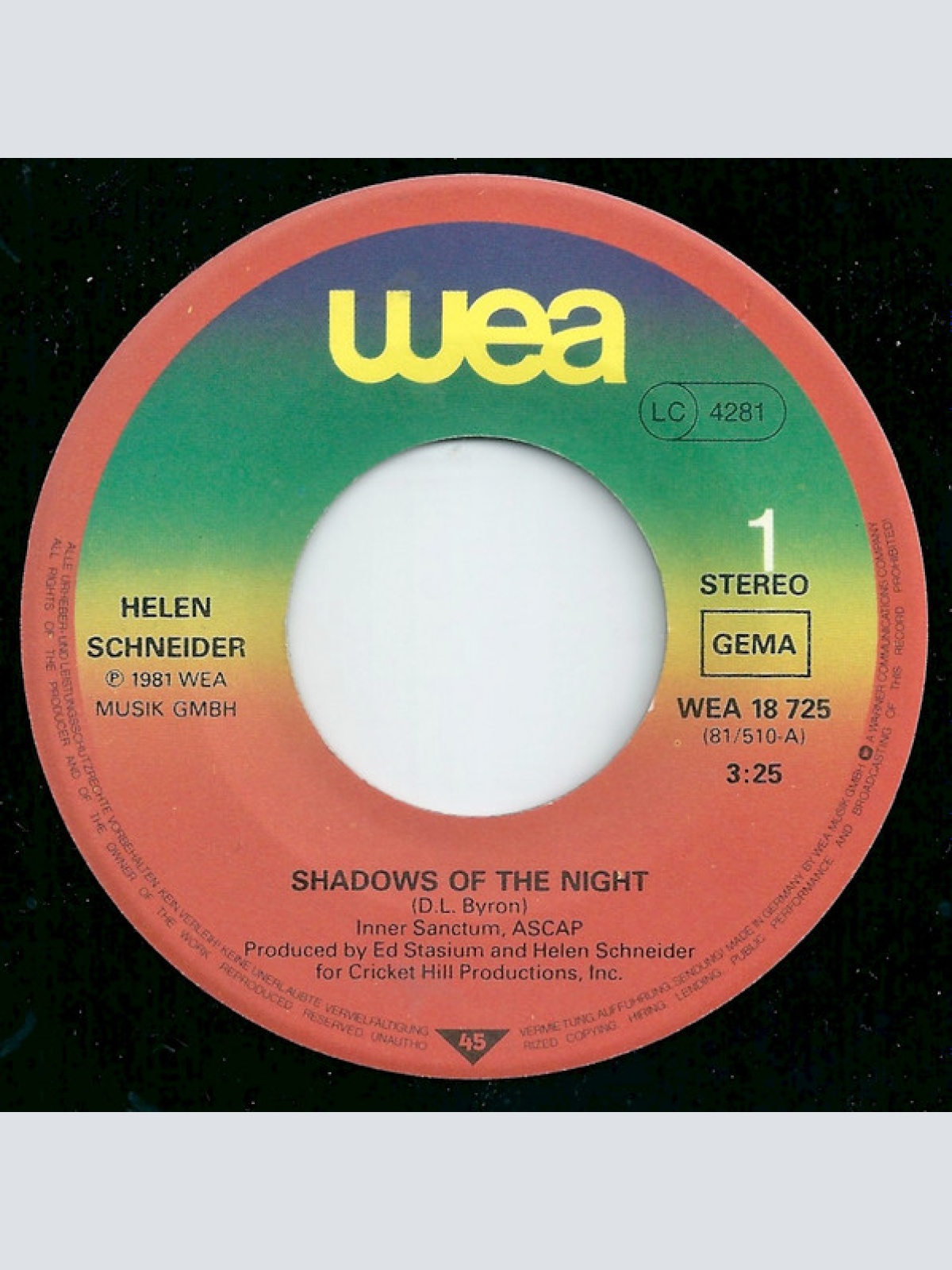 Vinyl / Helen Schneider With The Kick (2) - Shadows Of The Night