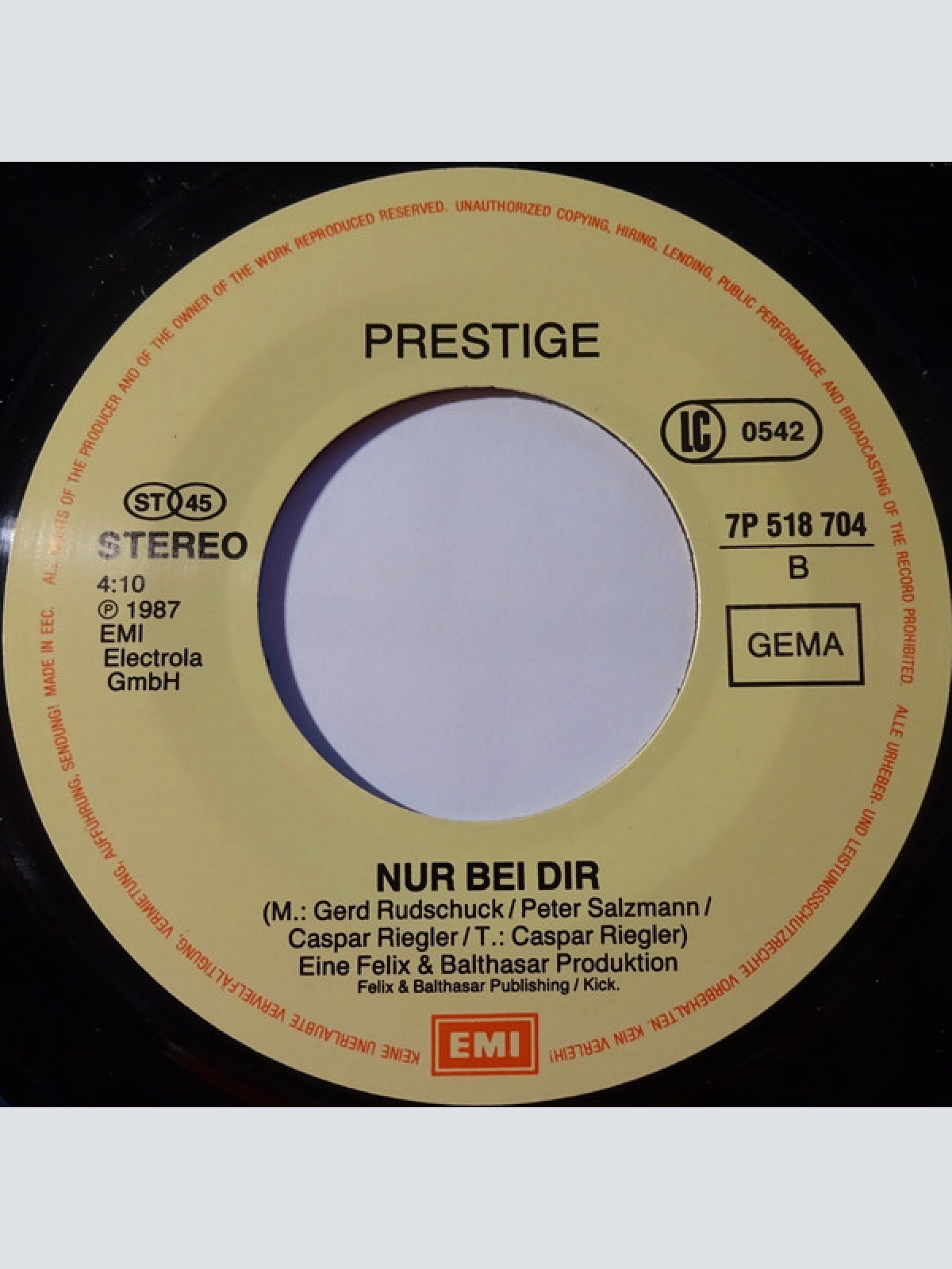 Vinyl / Prestige (11) - Nur Bei Dir