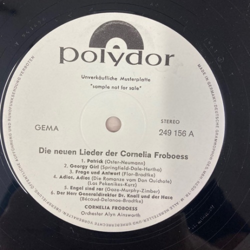 Vinyl / Cornelia Froboess* - Die Neuen Lieder Der Cornelia Froboess