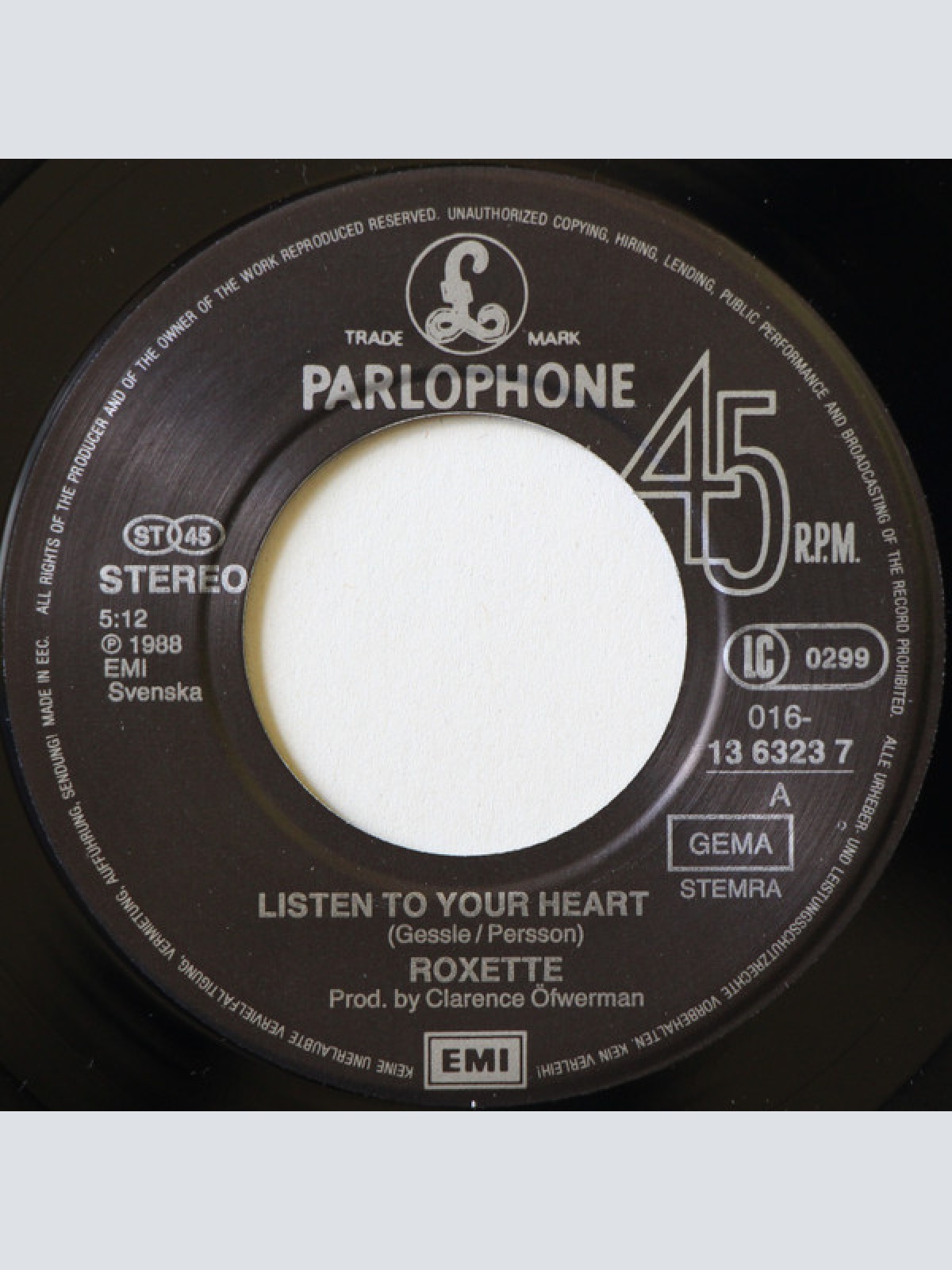 Vinyl / Roxette - Listen To Your Heart