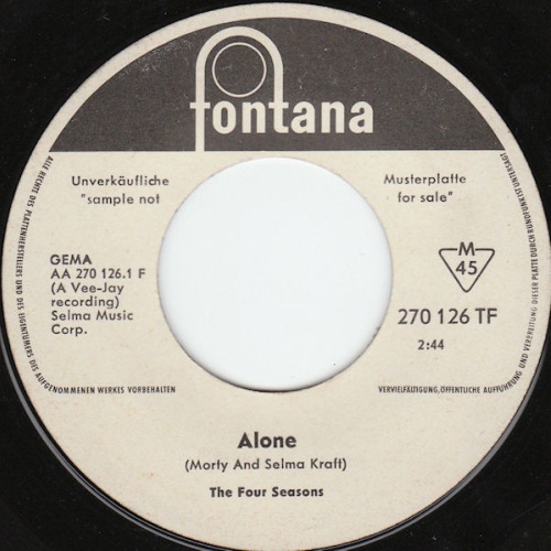 Vinyl / The Four Seasons - Alone