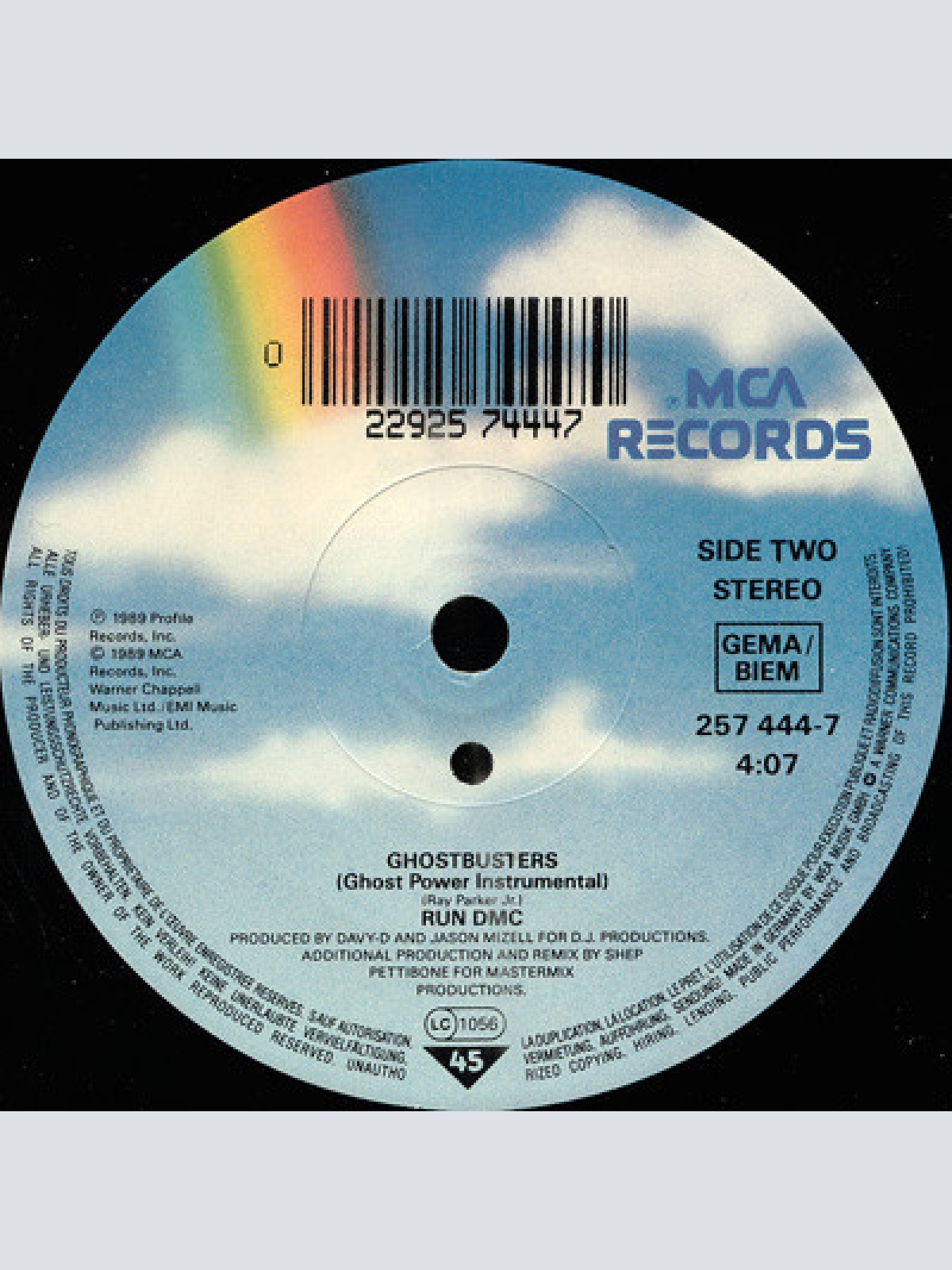 Vinyl / Run DMC* - Ghostbusters