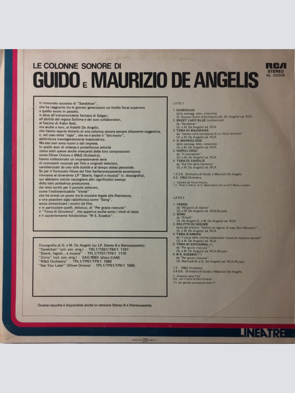 Vinyl / Guido E Maurizio De Angelis* - Le Colonne Sonore Di Guido E Maurizio De Angelis