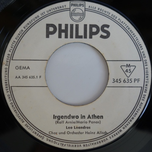 Vinyl / Leo Leandros - Irgendwo In Athen / Manina (In Summer)