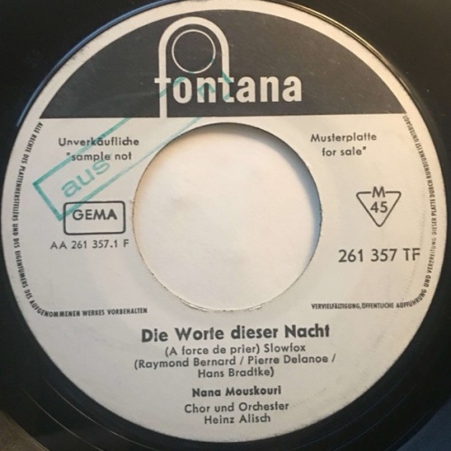 Vinyl / Nana Mouskouri - Die Worte Dieser Nacht (A Force De Prier)