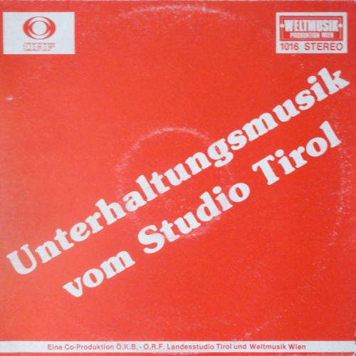 Vinyl / Various - Unterhaltungsmusik Vom Studio Tirol