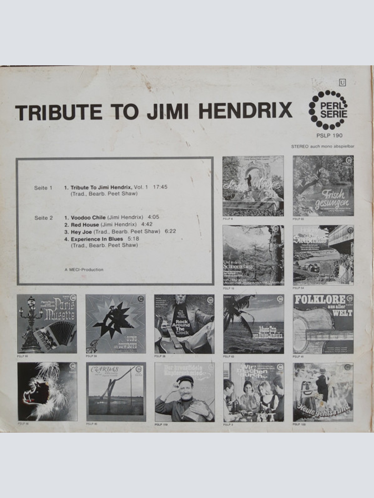 Vinyl / The Live Experience Band - Tribute To Jimi Hendrix
