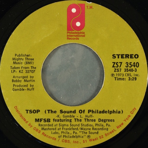 Vinyl / MFSB Featuring The Three Degrees - TSOP (The Sound Of Philadelphia)