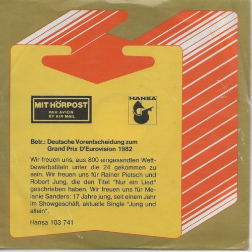 Vinyl / Melanie Sanders - Jung Und Allein