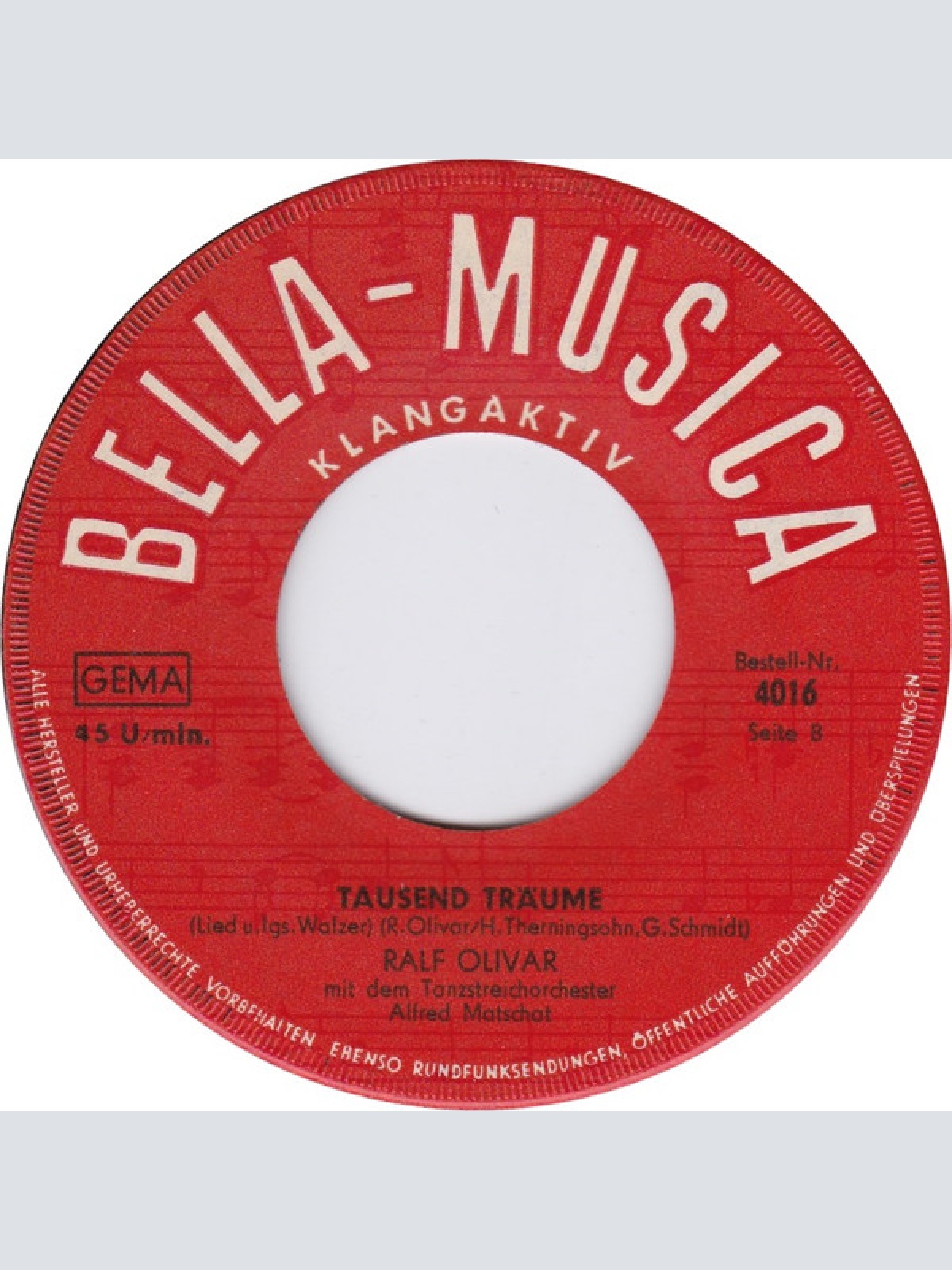 Vinyl / Ralph Olivar* - Verbotene Liebe / 1000 Träume